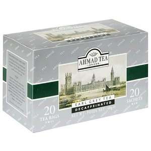 Ahmad Tea Decaffeinated Earl Grey Tea, Tea Bags, 20 count Boxes (Pack 