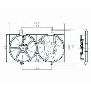   CONDENSOR COOLING FAN ASSEMBLY, 1.8L WITH AIR CONDITIONING Automotive