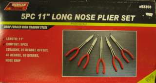 New American Tool Exchange 5 Pc 11 Long Nose Pliers Set  