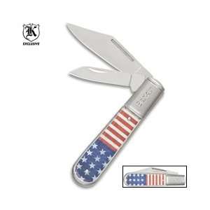  Barlow American Flag Two Blade Folding Knife Sports 