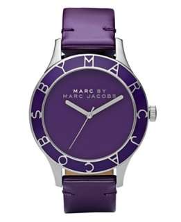 Marc by Marc Jacobs Watch, Womens Blade Purple Patent Leather Strap 