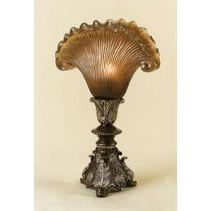   Edge Table Uplighter Antique Bronze/Silver Accents