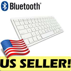 Wireless Bluetooth Keyboard Apple iPad Macbook PC WHITE  