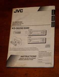 JVC • Car Stereo • KD S6250/S580 • Instruction Manual  