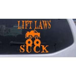 Orange 16in X 16.0in    Lift Laws Suck Off Road Car Window Wall Laptop 