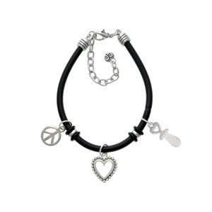   Baby Pacifier Black Peace Love Charm Bracelet [Jewelry] Jewelry
