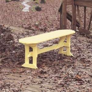 Uwharrie Chair Harvest Backless Bench Sunshine Yellow, Sunshine Yellow 