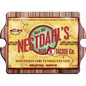  Bait and Tackle Personalized Vintage Pub Sign