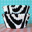 Black / White ZEBRA Cupcake Muffin Baking Liners Cups 200 Count 