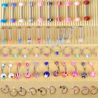 belly labret eyebrow tongue barbell rings bars