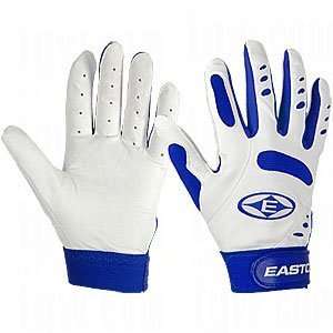 Easton Typhoon White/Royal Batting Gloves Youth XL  