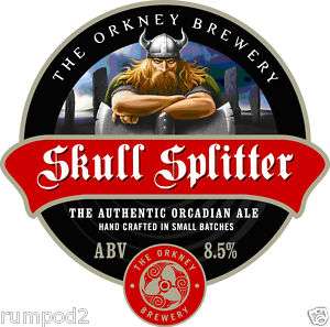 Skull Splitter Beer Poster / Orkney Brewery  