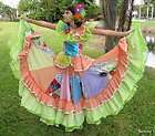 girls brazil carnival ruffled dress womens costumes handmade cumbia 