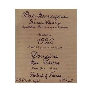  Francis Darroze Bas armagnac Domaine De Au Durre 1992 
