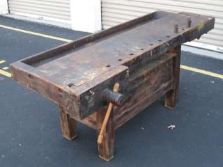 Vintage Old Antique Cabinet Maker,Woodworking,Workbench,Work Bench,2 