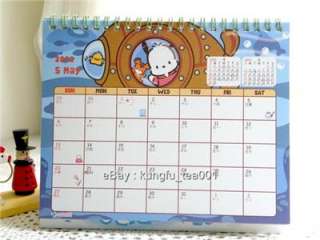 Sanrio Pochacco PC Dog Desktop Table Calendar 2012 w Stickers  