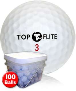 100 Ball Bucket Mint TopFlite MIX White Used Golf Balls  