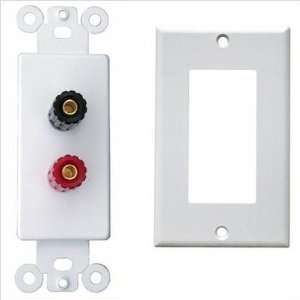 MorrisProducts 80381 1 Pair Sound System Plates Binding Post in White