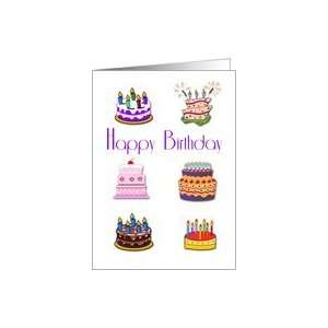 Birthday, Cakes Card
