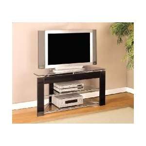  Powell Black TV Stands with Tempered Glass: Home & Kitchen