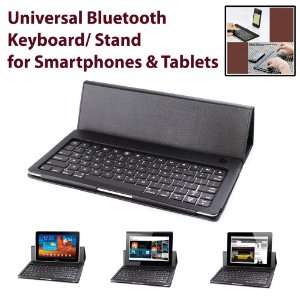  Bluetooth Keyboard & Stand for Smartphones and Tablets Compatible 