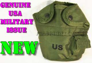 New Army Surplus 1 QT Quart OD Canteen Covers w/ Clips  