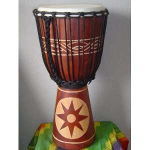  20 X 10 11 Deep Carved Djembe Bongo Drum with Free Cover 