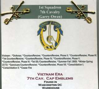 Vietnam Era US Army A Company 7th Cavalry Hat Emblem  