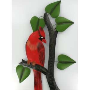  Cardinal Red Branch Leaves Wall Indoor Outdoor Art