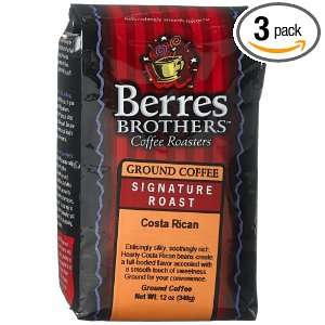Berres Brothers Coffee Roasters Costa Rican Coffee, Ground, 12 Ounce 