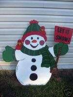 Snowman with Shovel Christmas Lawn Yard Art Decoration  