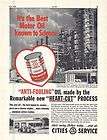 RARE 1950 Cities Service Koolmotor Motor Oil Ad