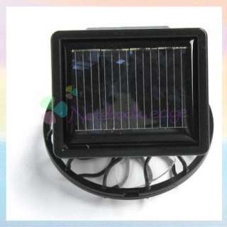 Blk Sun Power Energy Solar Cell Fan Hat Clip on Cooling  