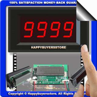 RED LED PANEL DIGITAL AUTO CLOCK TIMEPIECE TIME COUNTER METER 