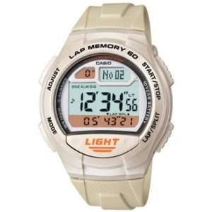  W734 7AV White Rubber Quartz Watch with Digital Dial Casio Watches