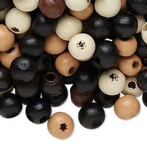 Lot of 600 Natural Color 8mm   7mm Round Wood Beads  