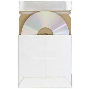  CD Cardboard Mailer 5 1/8 x 5 1/8 White Self Seal 