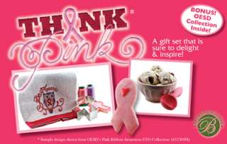 THINK PINK Embroidery Machine Designs GIFT SET LIMITED  