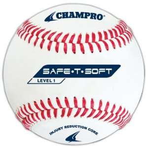  Champro CBB 61 Safe T Soft Level 1 Baseballs Dozen WHITE W 