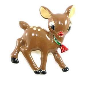 Cute Rudolf the Red Nosed Reindeer Christmas Pin Brooch Elegant Trendy 