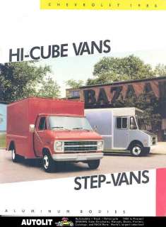 1986 Chevrolet Step Van Hi Cube Aluminum Truck Brochure  