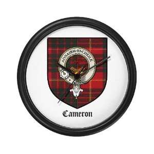  Cameron Clan Crest Tartan Scottish Wall Clock by  