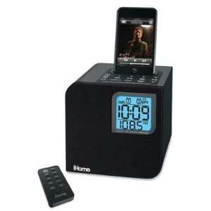  iHome iH12 Cube Clock Radio with Dock for iPod (Black 