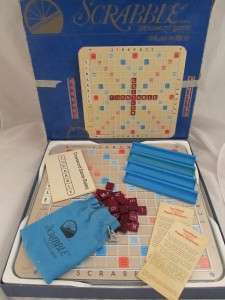 Vintage DELUXE SCRABBLE Turntable Game Selchow & Righter Cherry Tiles 