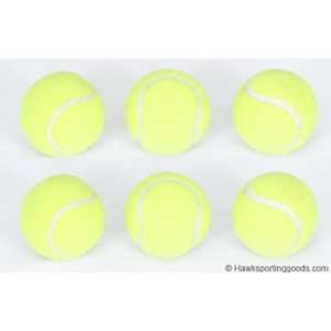  Hawk Cricket Tennis Balls   Yellow   6 Pack Sports 
