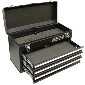 TACTIX 321102 3 Drawer Steel Tool Box Portable Storage  