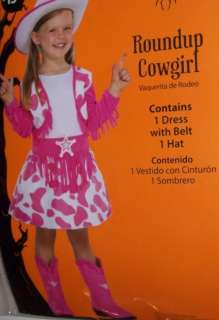 New Girl ROUNDUP COWGIRL Dress Up Halloween Pink Costume Dress Size 12 