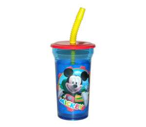 Mickey Mouse 14oz Sports tumbler Straw Cup Drink Milk +  