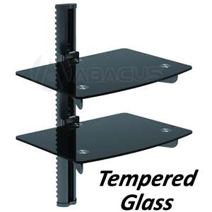 Dual Wall Mount Media Shelf for DVD Player TV Cable Box  