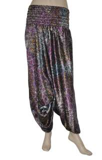 Indian Gypsy Harem Pants Hippie Casual Wear Purple 14  